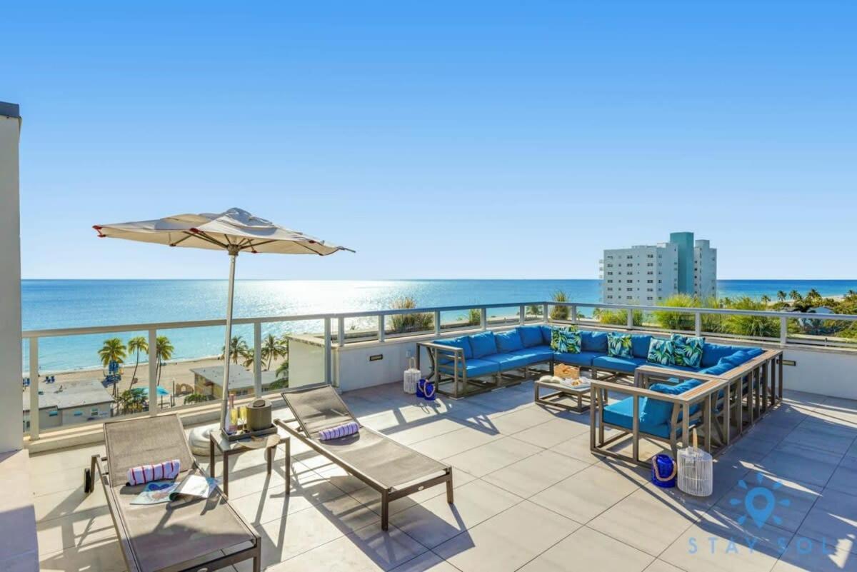 Rooftop Pool & Hot Tub - Gym - Hollywood Beach Bagian luar foto