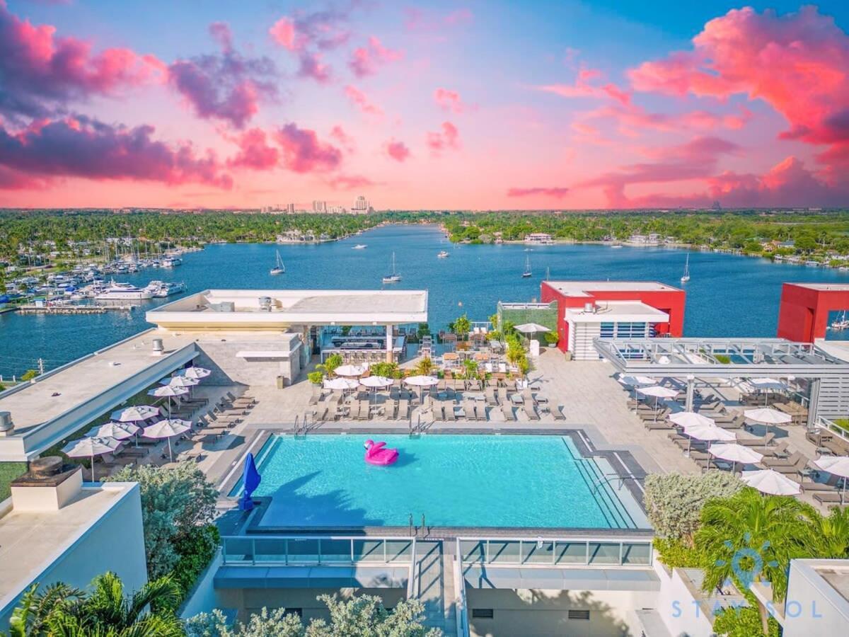 Rooftop Pool & Hot Tub - Gym - Hollywood Beach Bagian luar foto