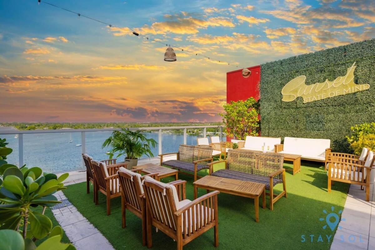 Rooftop Pool & Hot Tub - Gym - Hollywood Beach Bagian luar foto