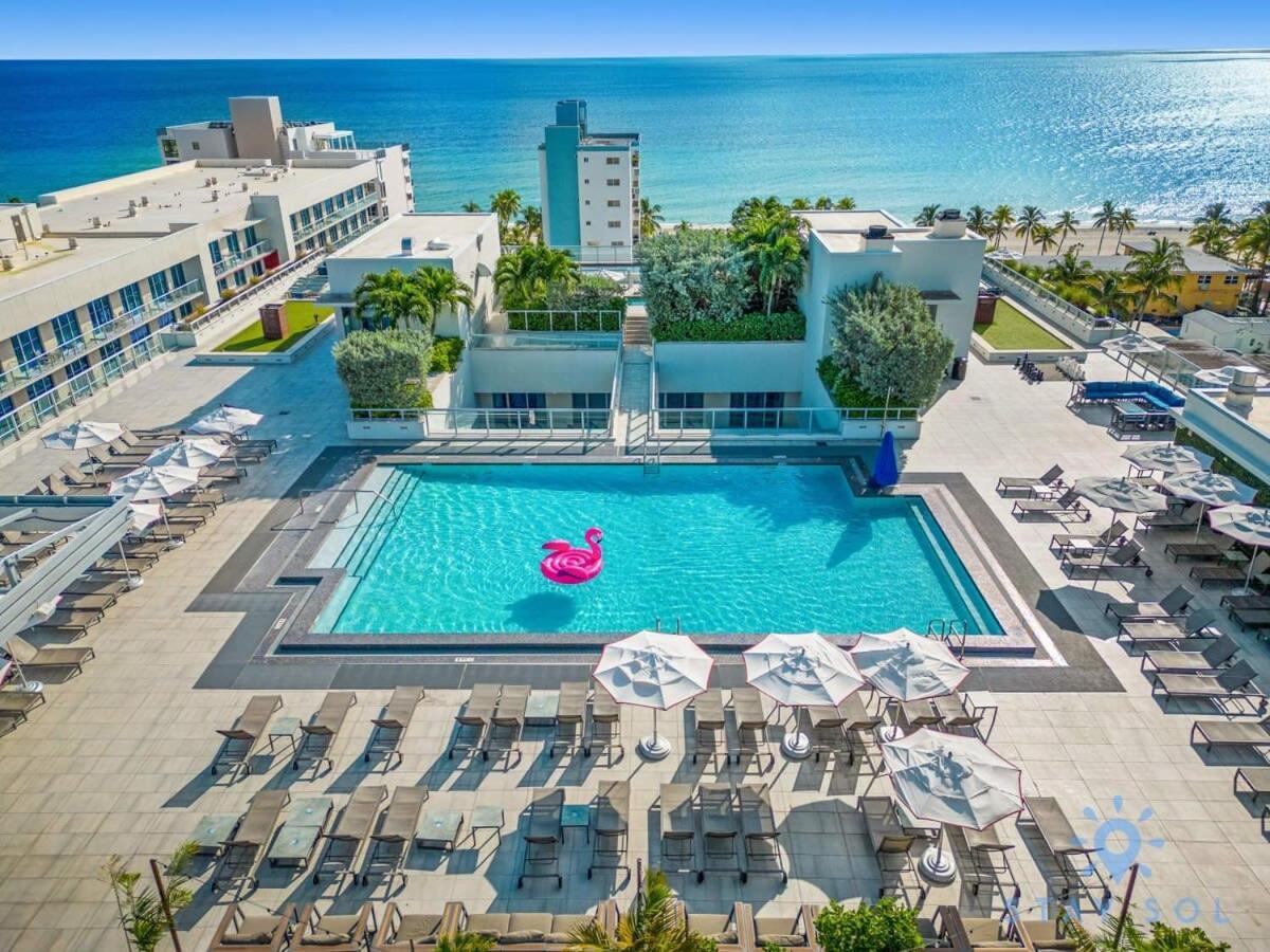 Rooftop Pool & Hot Tub - Gym - Hollywood Beach Bagian luar foto